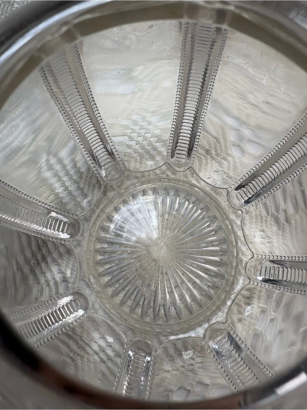 Clear Glass Decorative Rose Bowl Vase - Classic Ribbed Design